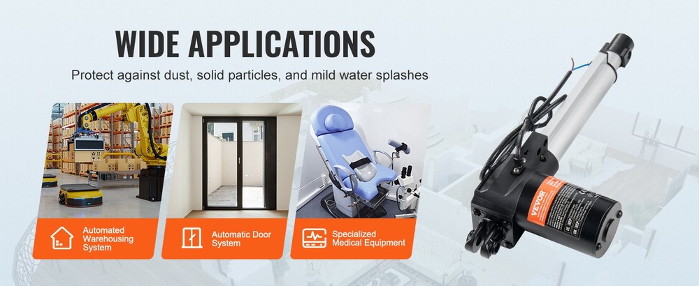 12V Linear Actuator 6000N 5mm/s Electric Linear Motor Controller w Mount Bracket