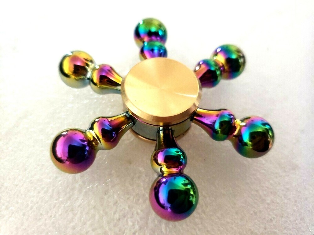 Multi Color Solid Brass Fidget Spinner Toy Good Quality Removable Bearing ADHD