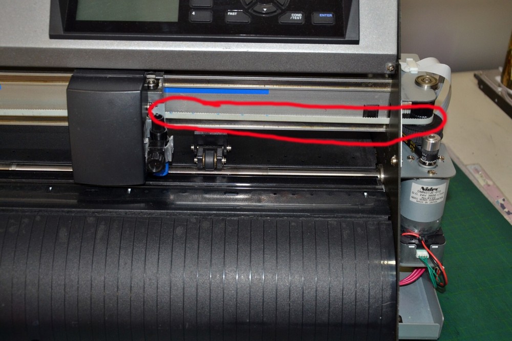 Graphtec CE5000-120 cutting plotter - Replacement Motor Belt to carriage