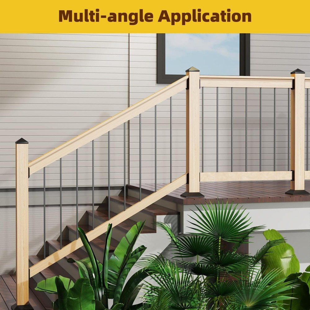 30 Pcs Deck Railing Bracket Connectors for 2"×4“ (Actually 1.5”x3.5“)