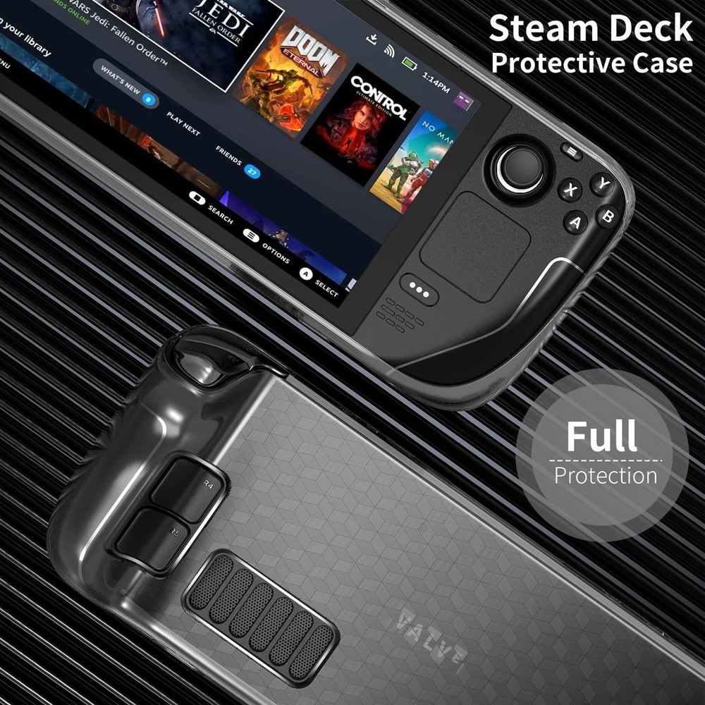 Case for Steam Deck Accessories, Dockable Steam Deck TPU Protective Case for ...
