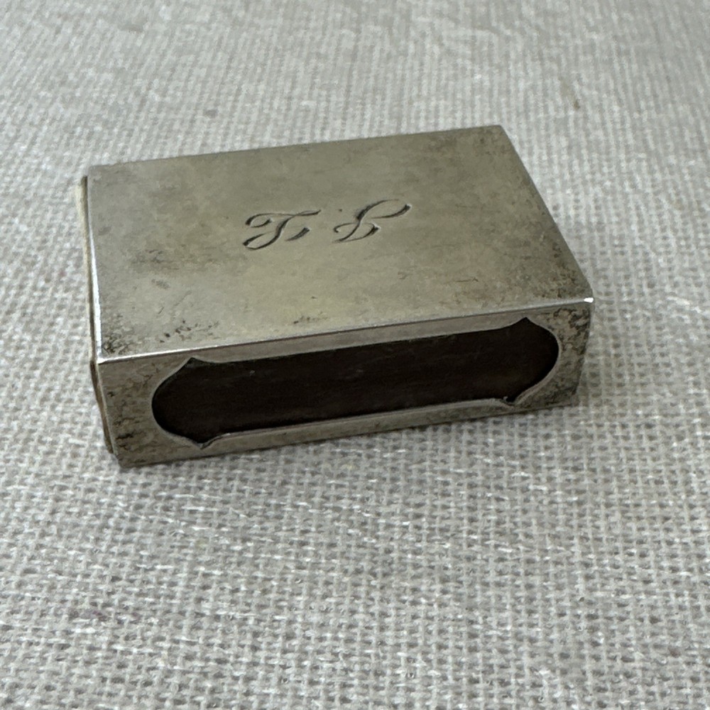 STERLING SILVER MATCHBOX MATCH BOX SAFE HOLDER C