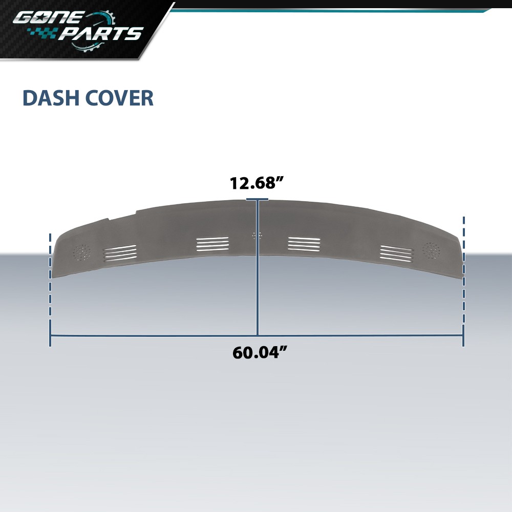 Fit For 2002-2005 Dodge Ram 1500 Upper Dashboard Panel Molded Dash Cover Gray