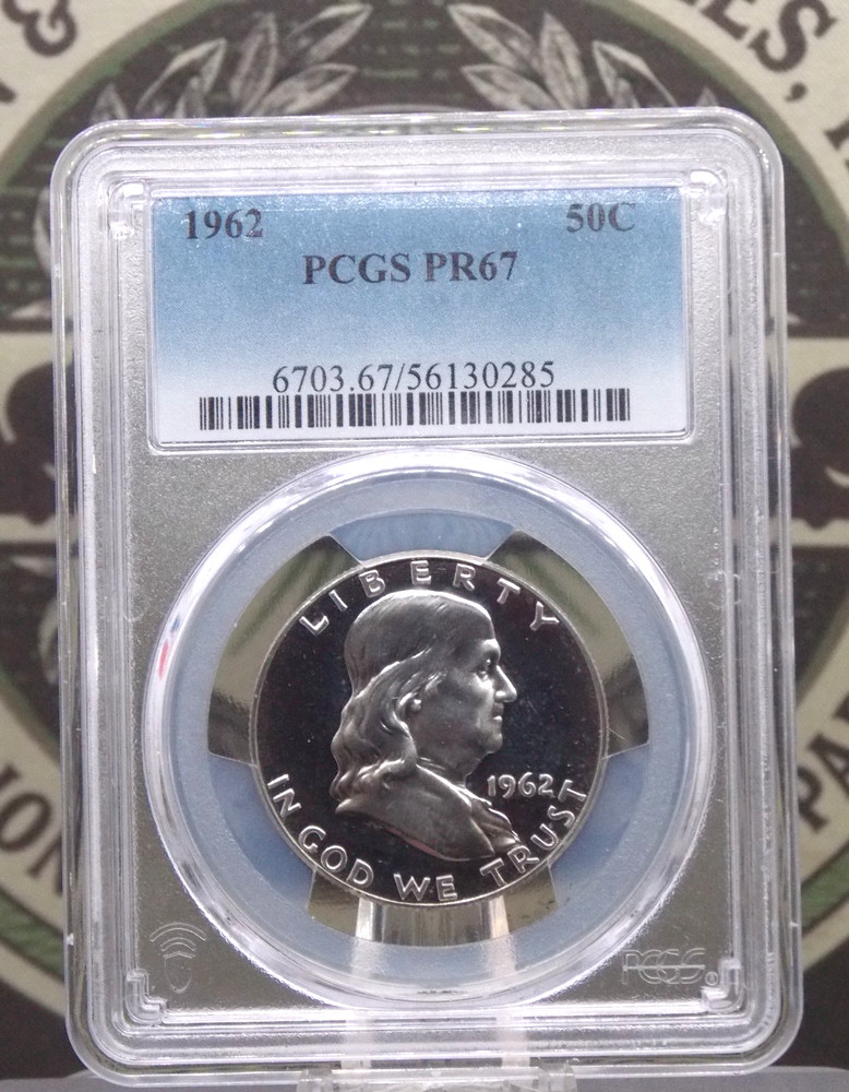 1962 Proof *FRANKLIN* Silver Half Dollar 50c PCGS PR67 #285 ECC&C, Inc.
