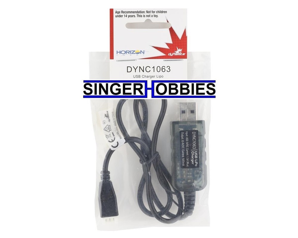 DYNAMITE DYNC1063 2S USB LiPo Charger SCX24 HH