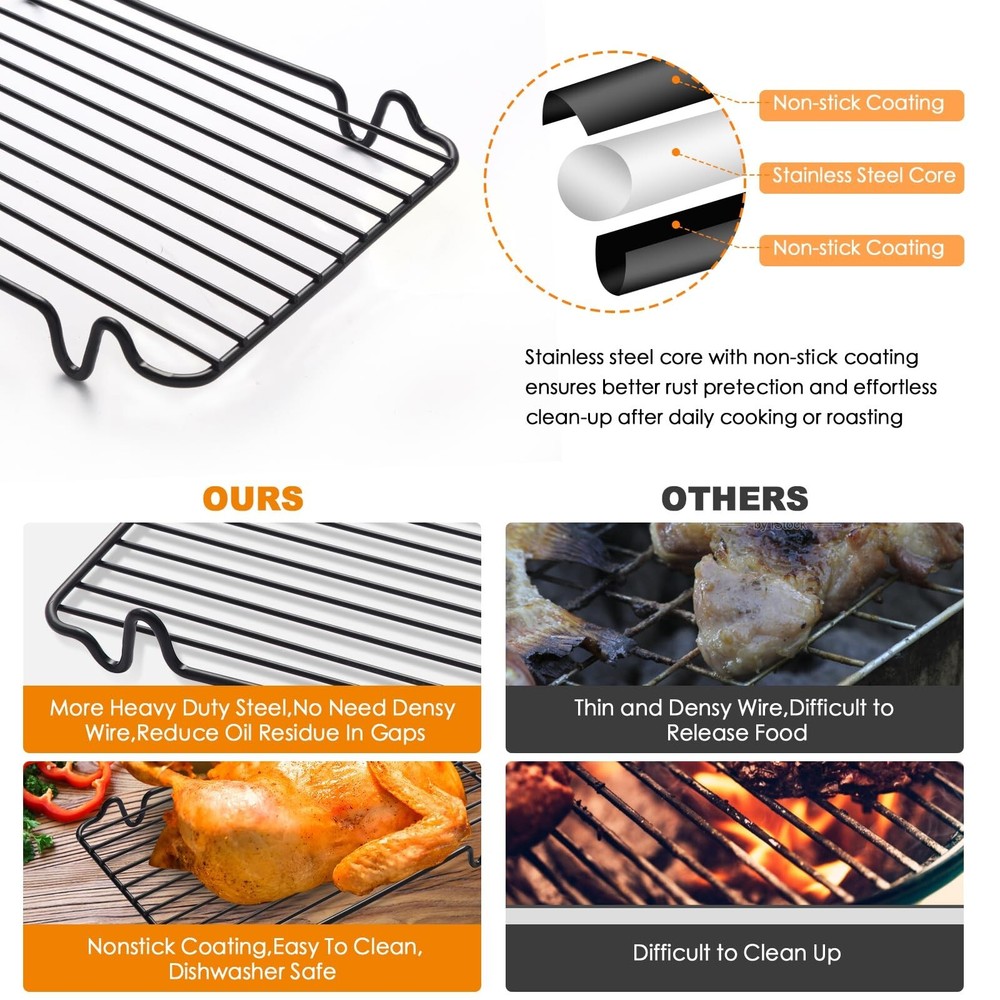Roasting Rack,Turkey Rack for Roasting Pan,Turkey Roasting Rack Insert for Ov...