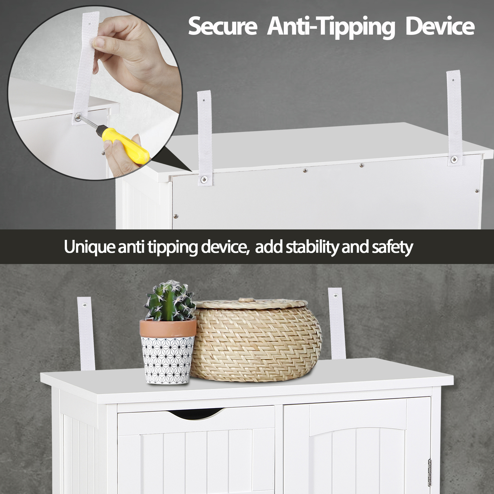 Bathroom Floor Cabinet Wooden Freestanding Storage Cabinet Bathroom Floor Shelf