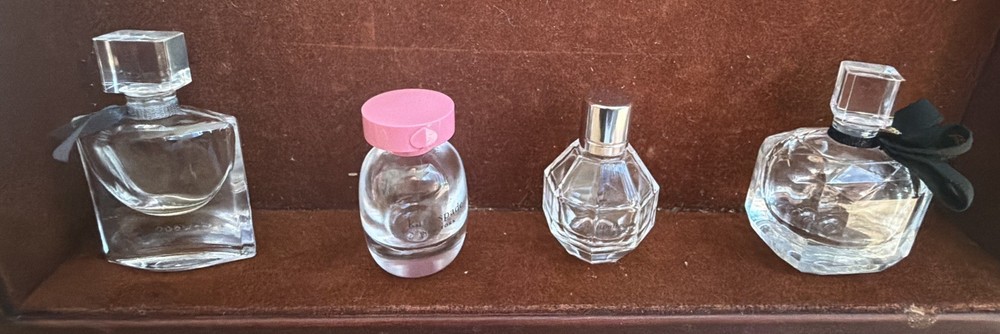 Vintage 4  Mini Perfume Bottles EMPTY