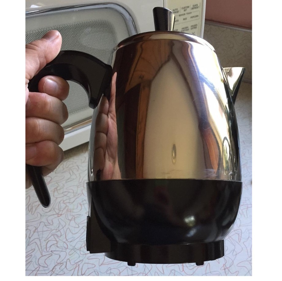 NEW - 4 Cup Electric Coffee Percolator, Automatic Keep Warm, No-Drip Spout