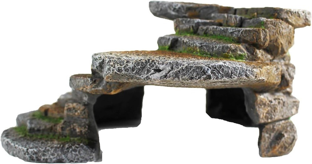 Realistic Shale Scape Step Ledge – Ideal Hideout for Aquatic & Terrestrial Pets