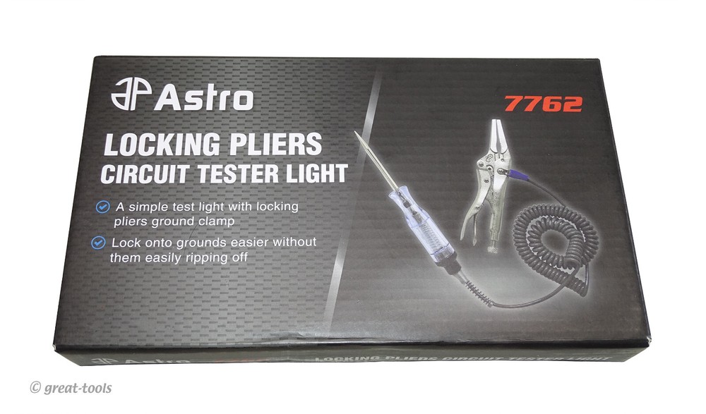 LOCKING PLIERS CIRCUIT TESTER LIGHT – automotive diagnostic test lamp – tools