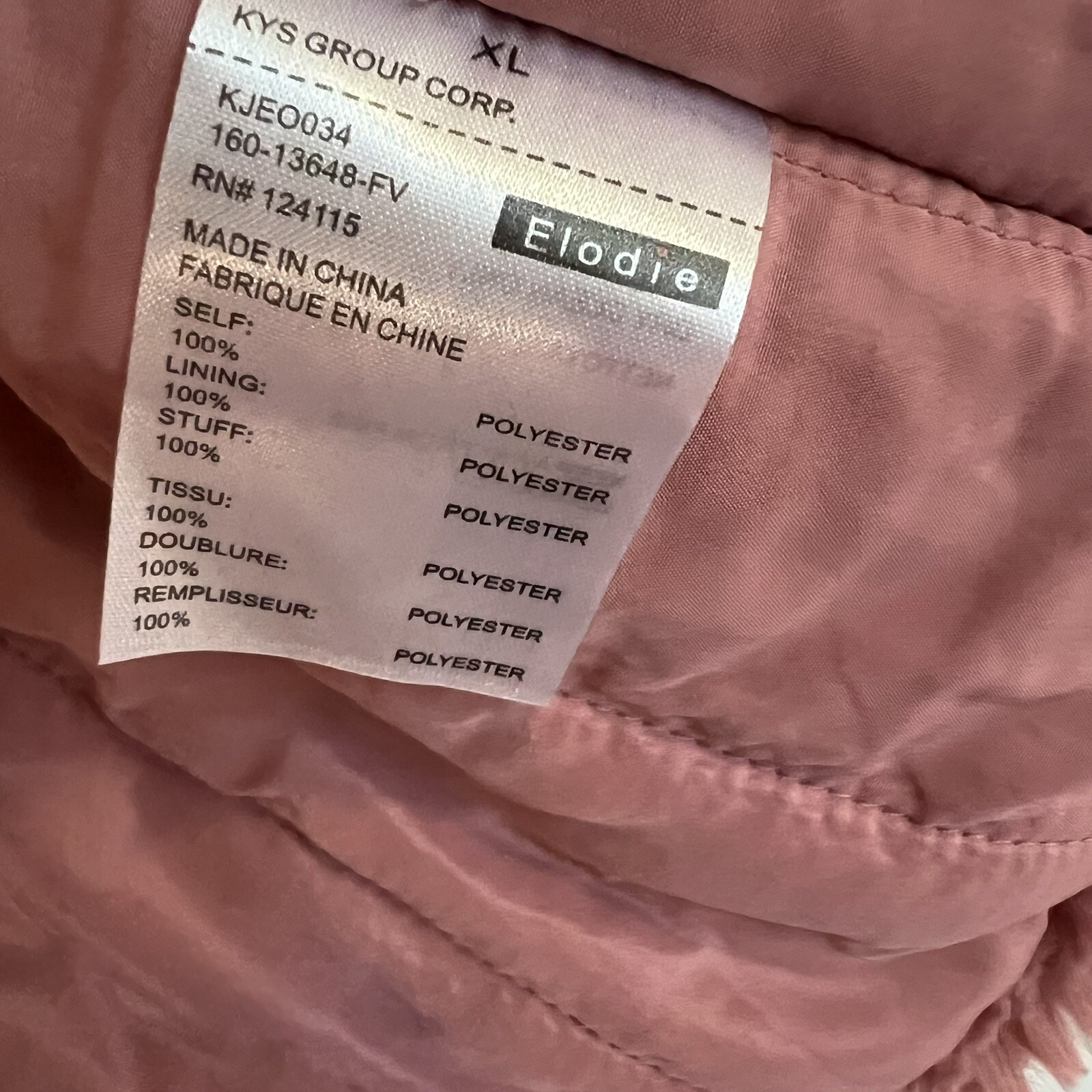 Elodie NWT Faux Fur Hooded Jacket Girl Size XL, Fluffy Mauve Kid Coat