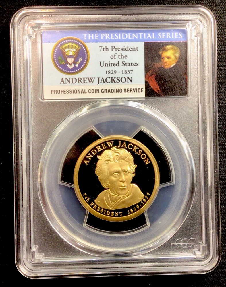 2008 S Andrew Jackson 1$ PCGS PR69DCAM! ENN Coins