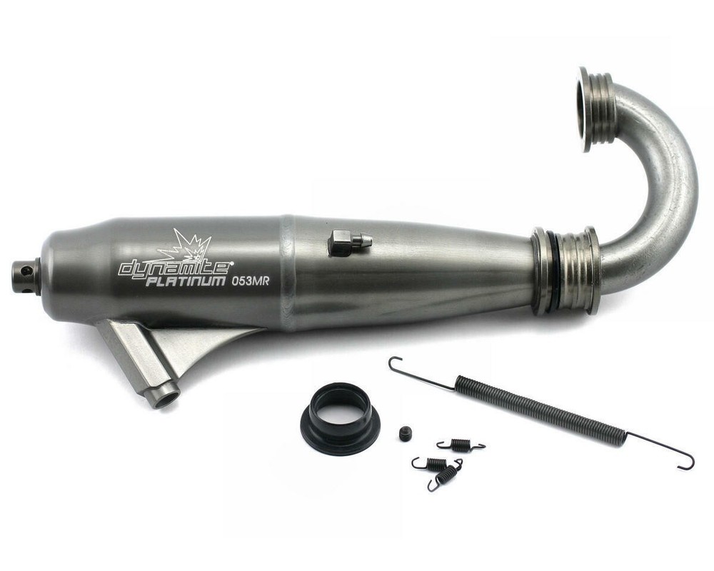 Dynamite Platinum 1/8 Scale 053 Mid Range Inline Exhaust System Hard Anodized