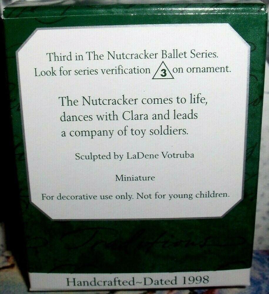 Nutcracker`1998`Miniature-The Nutcracker Ballet,#-3 In Series,Hallmark Ornament