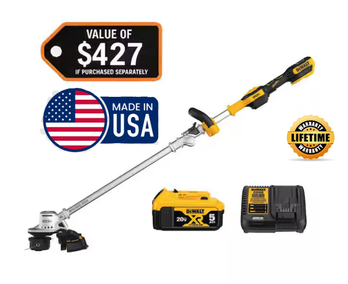 NEW 20V MAX 14In Brushless Cordless Battery Powered Foldable String Trimmer Kit