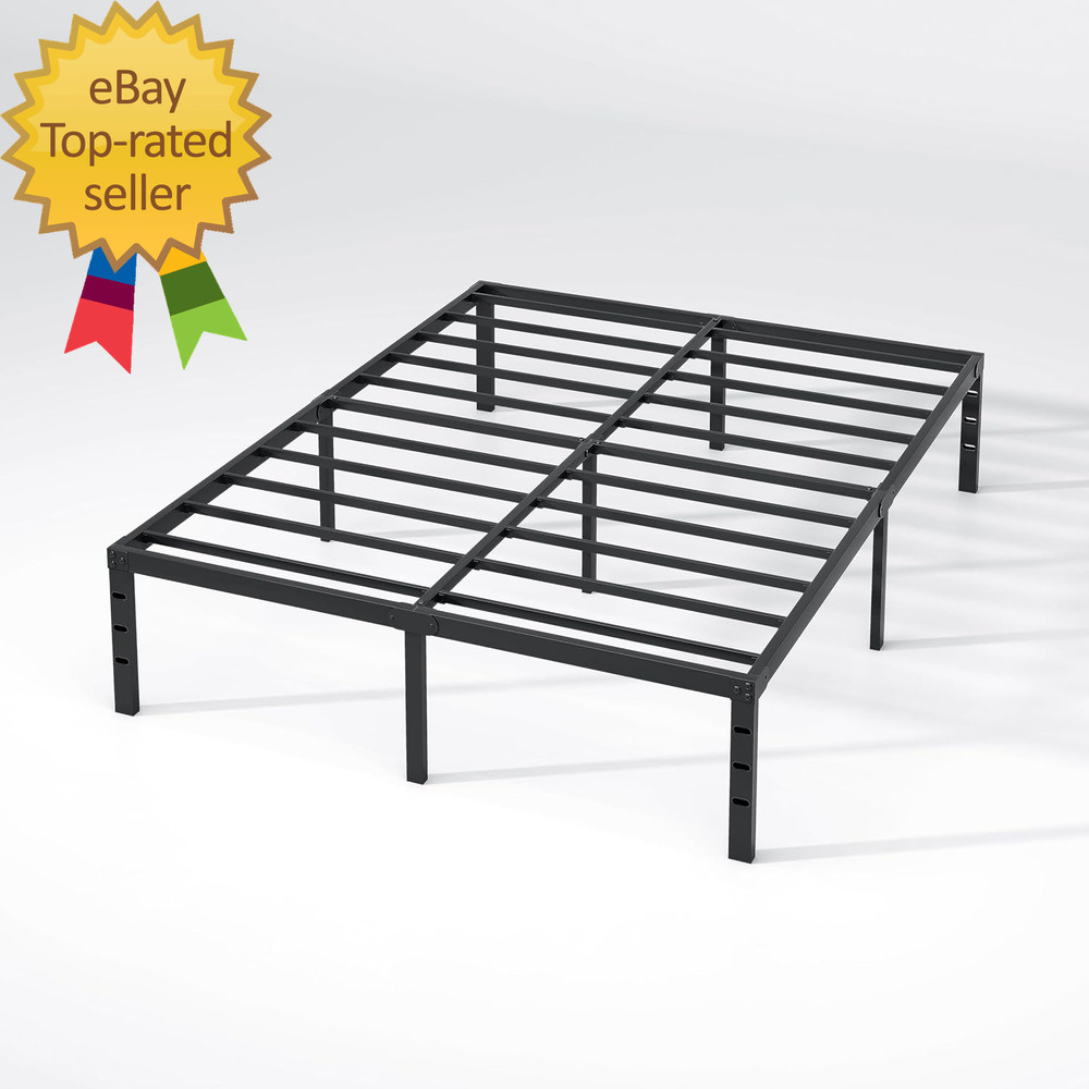 Metal Bed Frame King Size Bed Frame with Storage Space Heavy Duty Sturdy