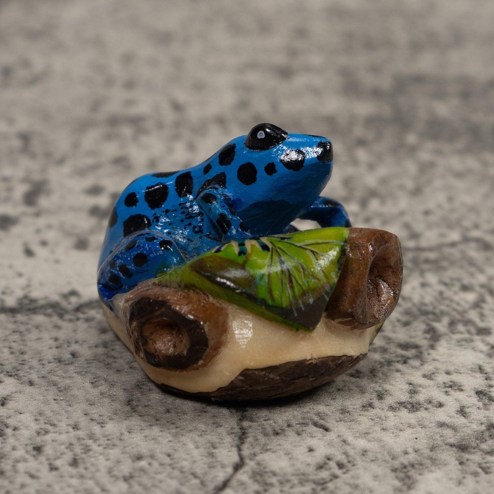 Blue Poison Dart Frog Tagua Carving