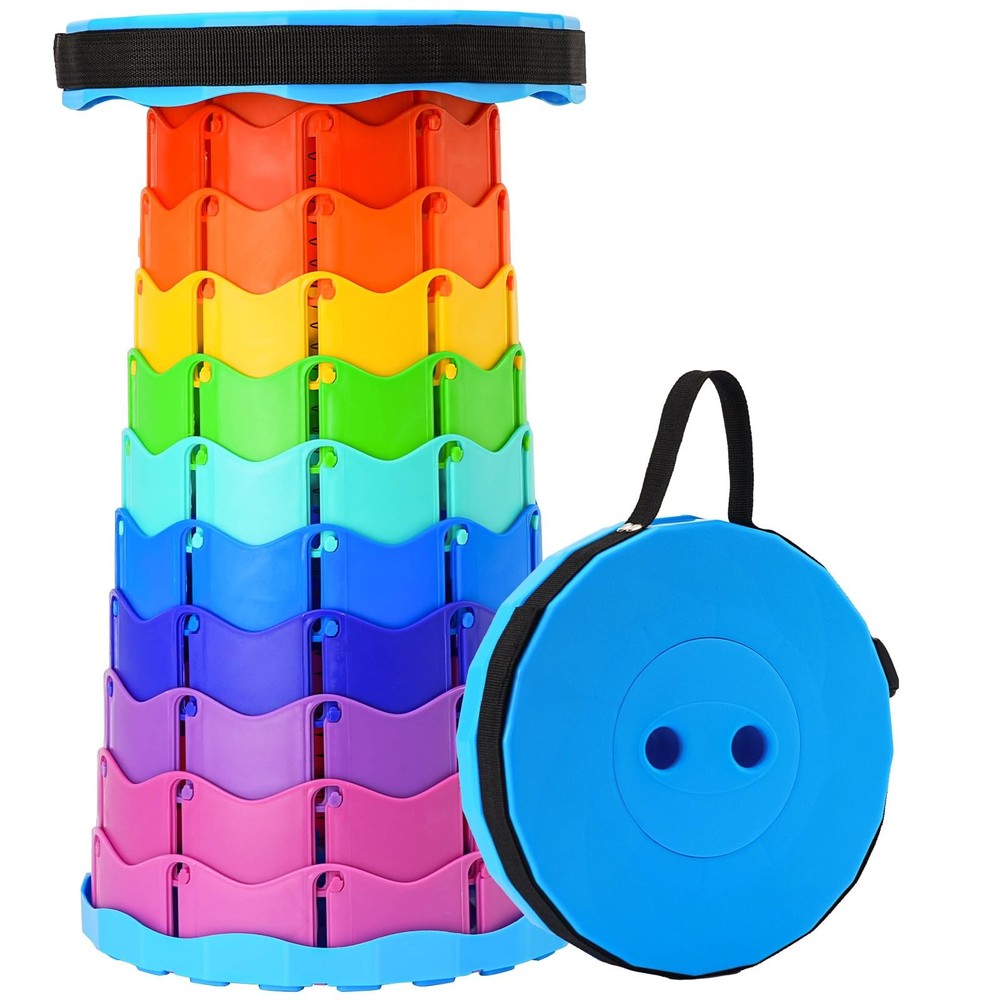 Upgraded Foldable Stool Thickened, Portable Collapsible Stool Retractable Sto...