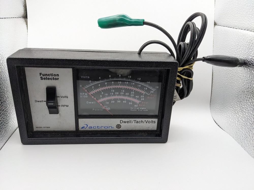 Actron Dwell Meter Tach Tachometer Voltmeter Analyzer CP7605