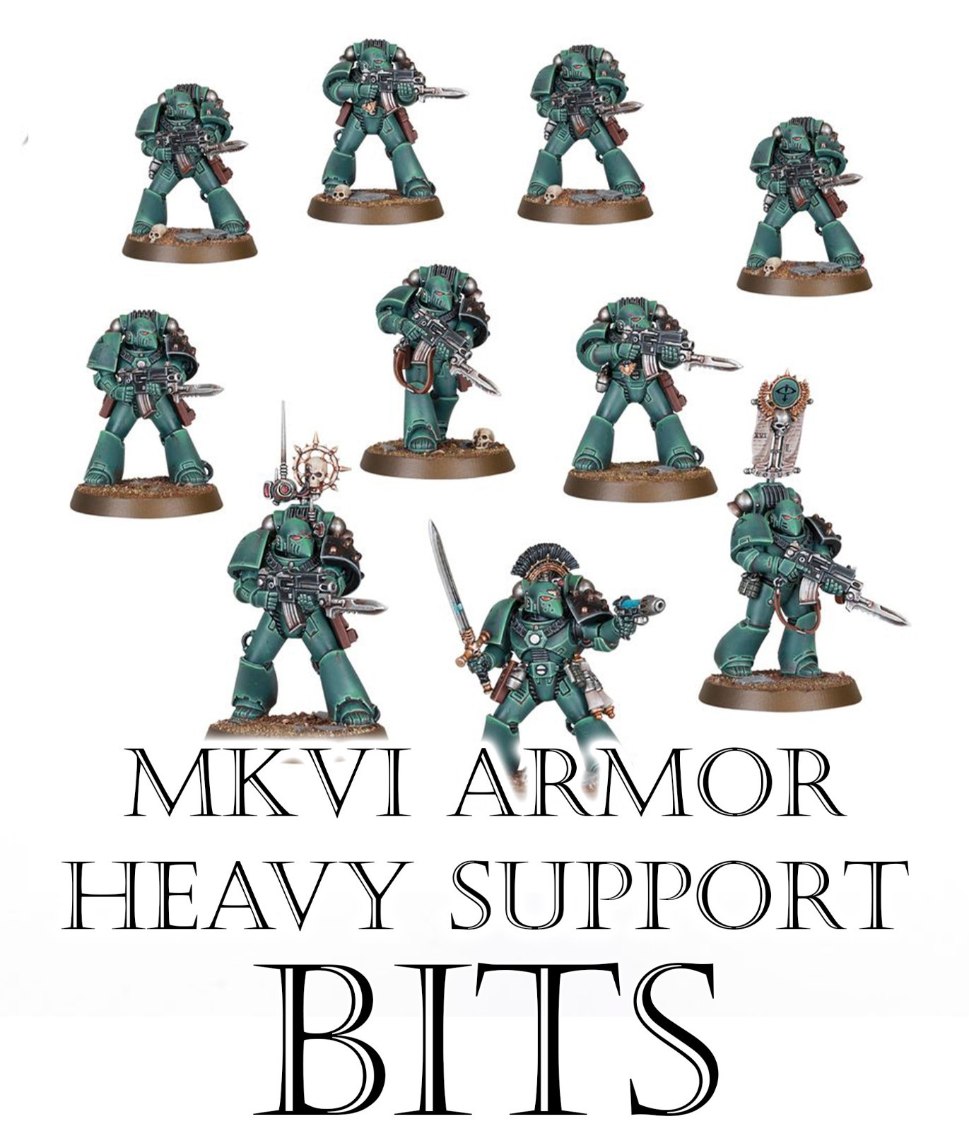 Warhammer Horus Heresy Astartes Space Marine MKVI Squad & Heavy Support Bits