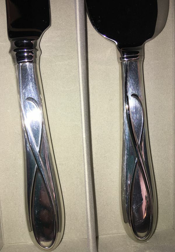Waterford Silver Plated 2 Piece Cake Serving Set EUC