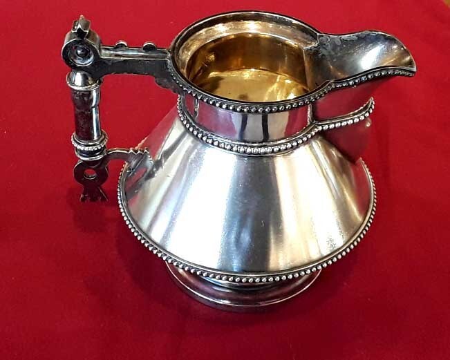 RUSSIAN SOLID SILVER CREAMER I. KHLEBNIKOV , 1887