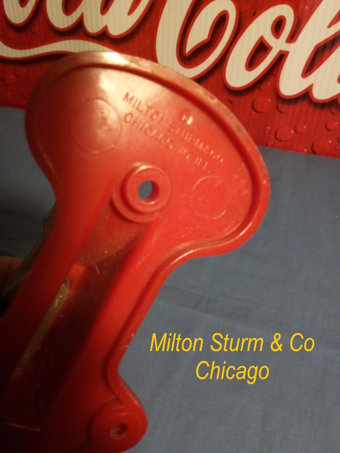 Coca-Cola Vintage 1950s All-Plastic Door Pull by Sturm & Co