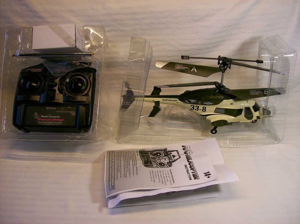 JD Skywolf RC 3 Ch Helicopter, Used, Tested