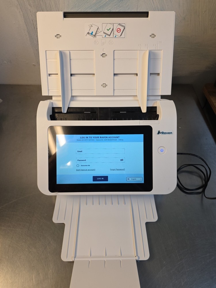 Raven Original 2nd Gen Duplex Document Scanner 8" Touchscreen - See Description