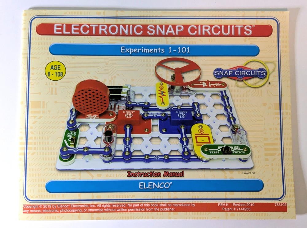 Elenco Snap Circuits Junior Experiments 1-101, Tested & Working