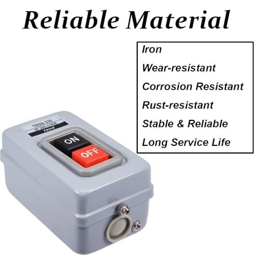 Push Button Switch On/Off Start Stop Switch 3P Self Lock Electric Motor