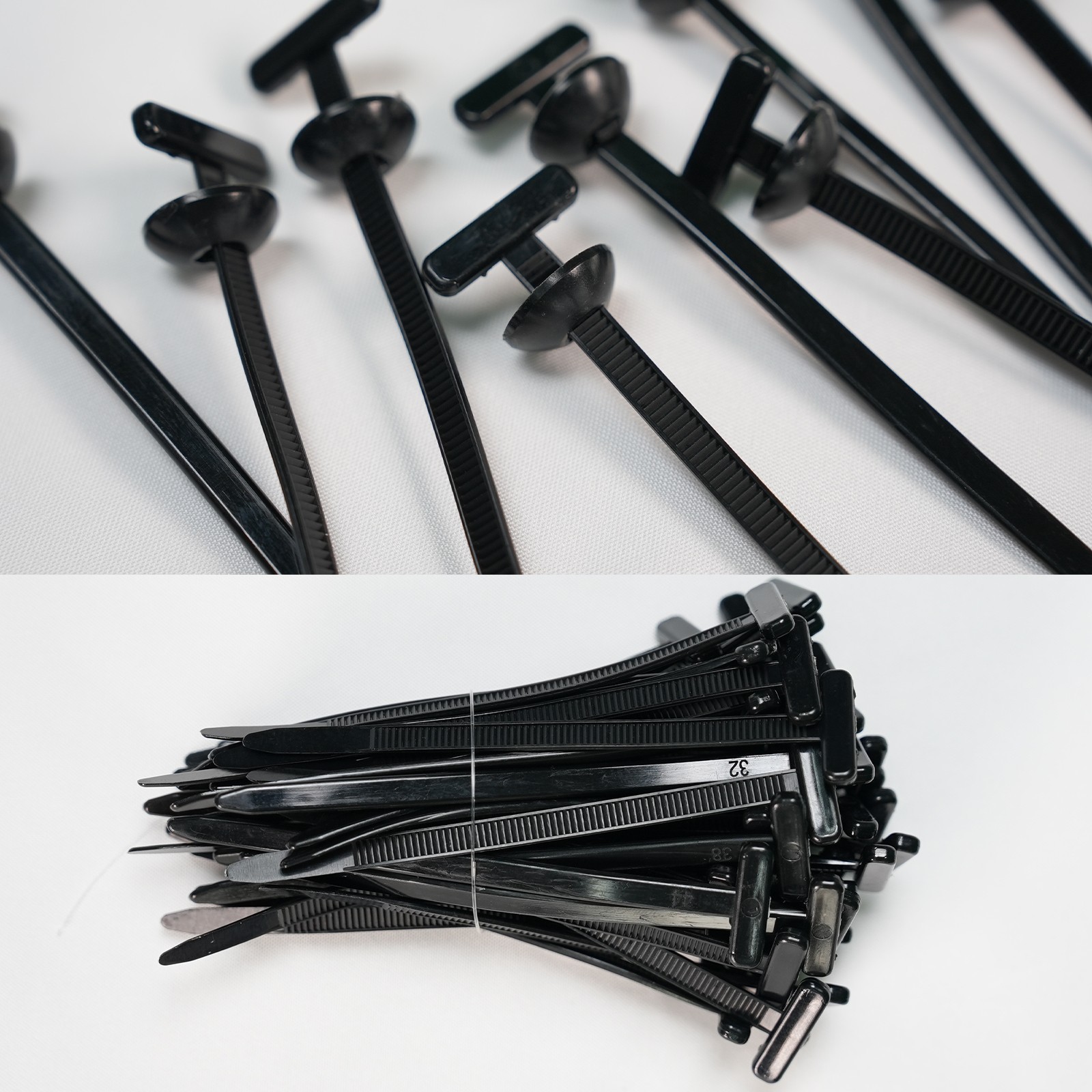 100PCS Nylon Cable Tie Buckle Self Locking Car Body Fastener Clips