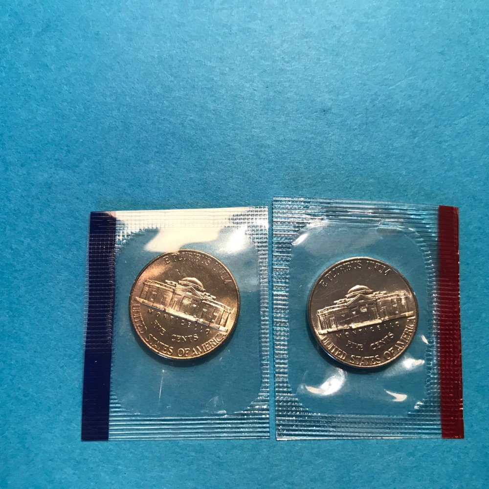 2000 P&D Jefferson Nickels Mint Cello Unc FREE SHIP