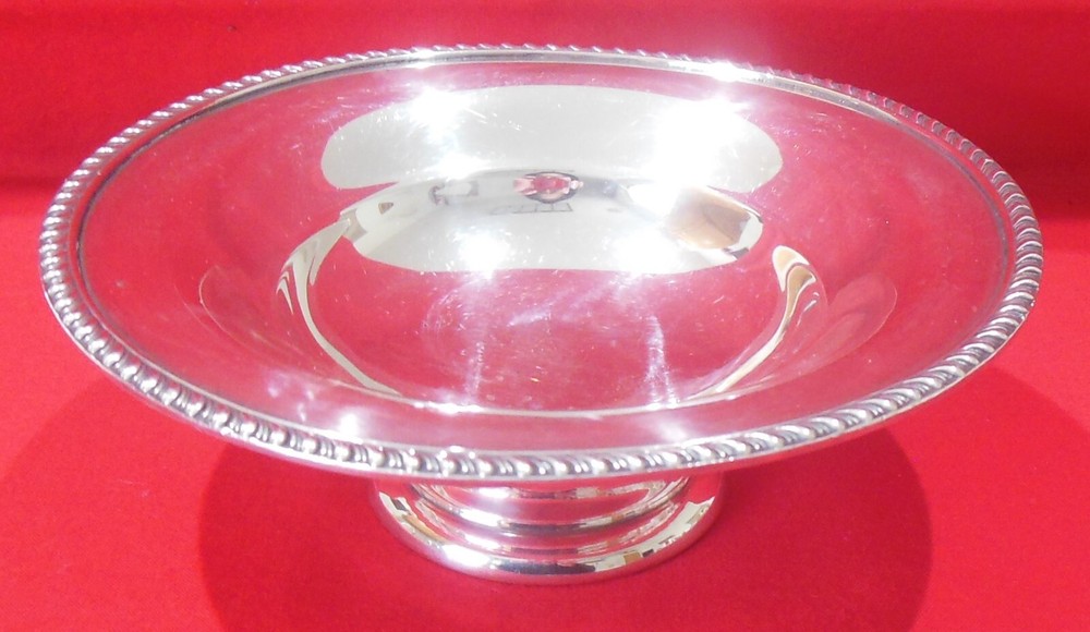 Poole Silver Silverplate Hollowware Footed BonBon Bowl Georgian