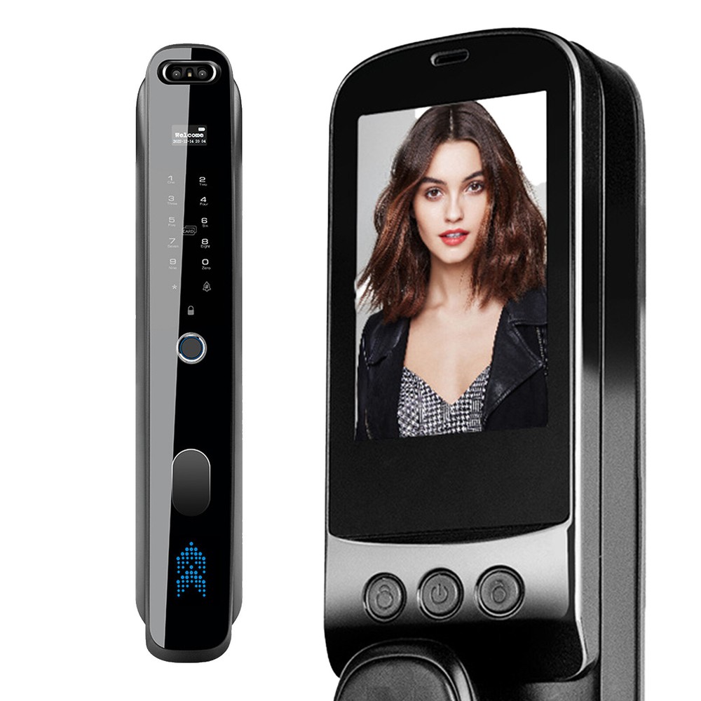 Smart Door Lock 3d Face Recognition Fingerprint Automatic Biometric Card Wifi