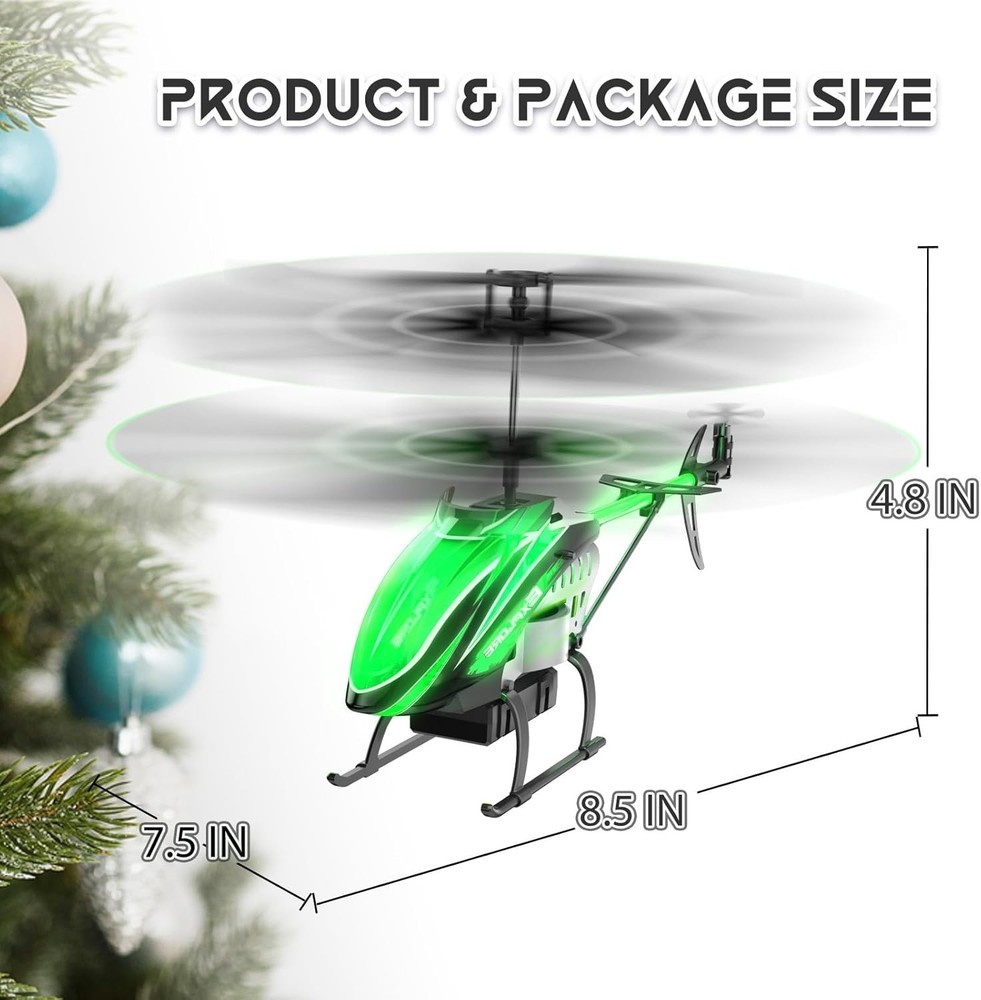 Remote Control Helicopter with 7 LED Light Modes for Indoor Fun and Learning