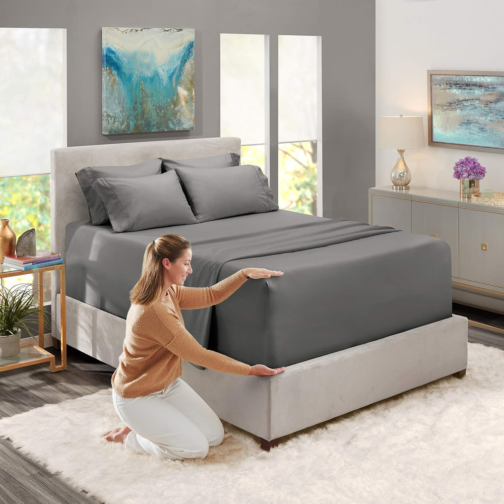 Extra Deep Pocket King Size Sheets Sets - Fits Mattress 18-24 Inches Deep - Extr
