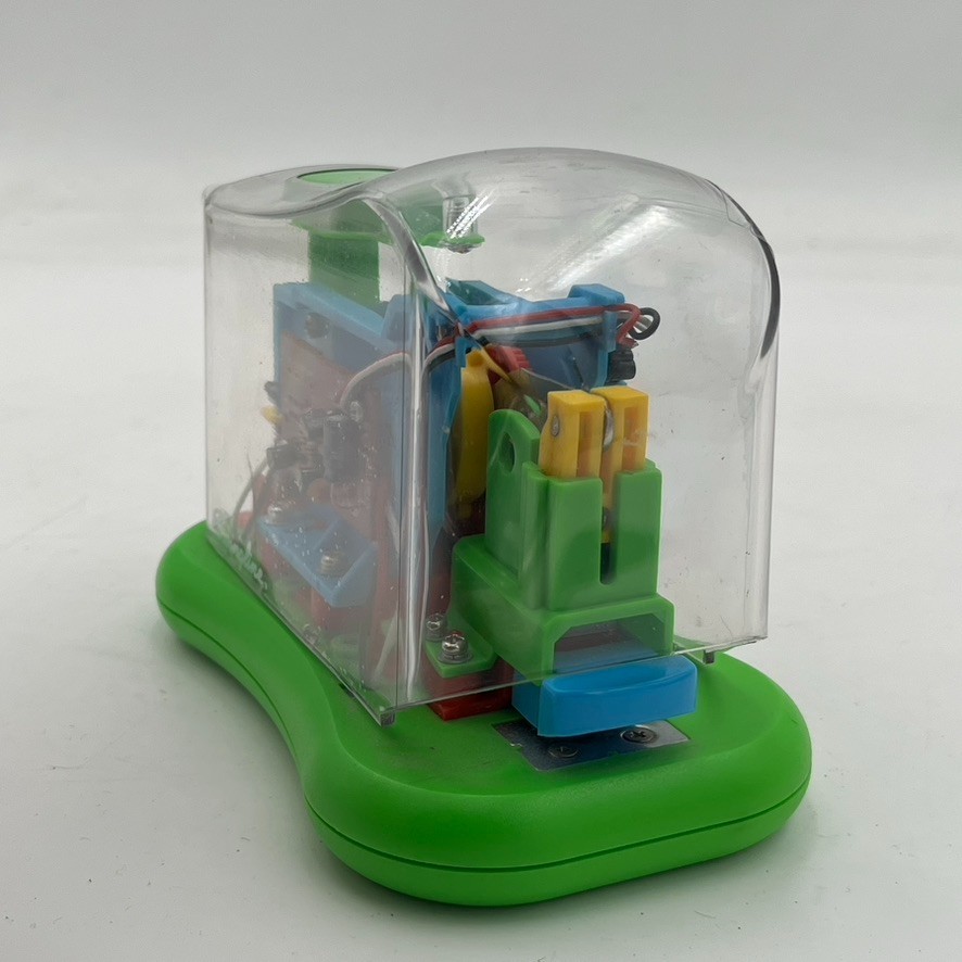 Vintage Swingline See Through Clear Stapler Electronic Stapling Machine Green