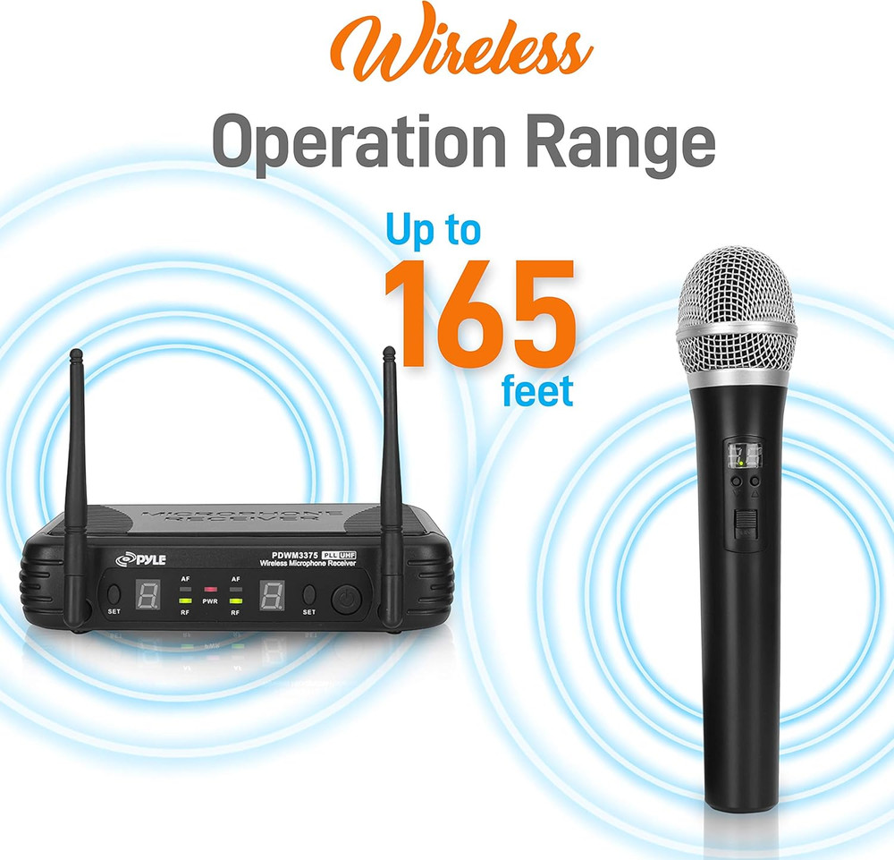 -PRO Professional Wireless Microphone System - Dual UHF Band, Wireless, Handheld