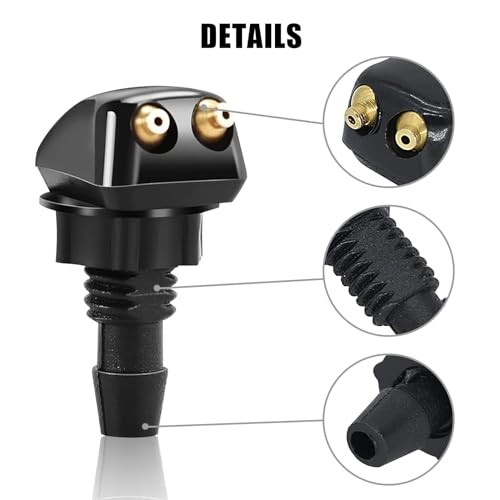 2 Pack Front Windshield 2 Pcs front windshield nozzles+11 Pcs accessories