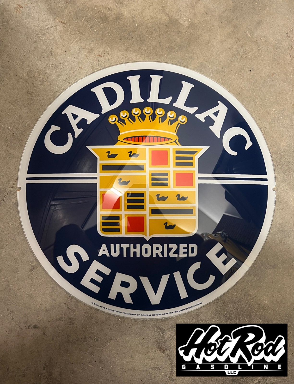 CADILLAC SERVICE Reproduction 13.5" Gas Pump Globe Face / Lens