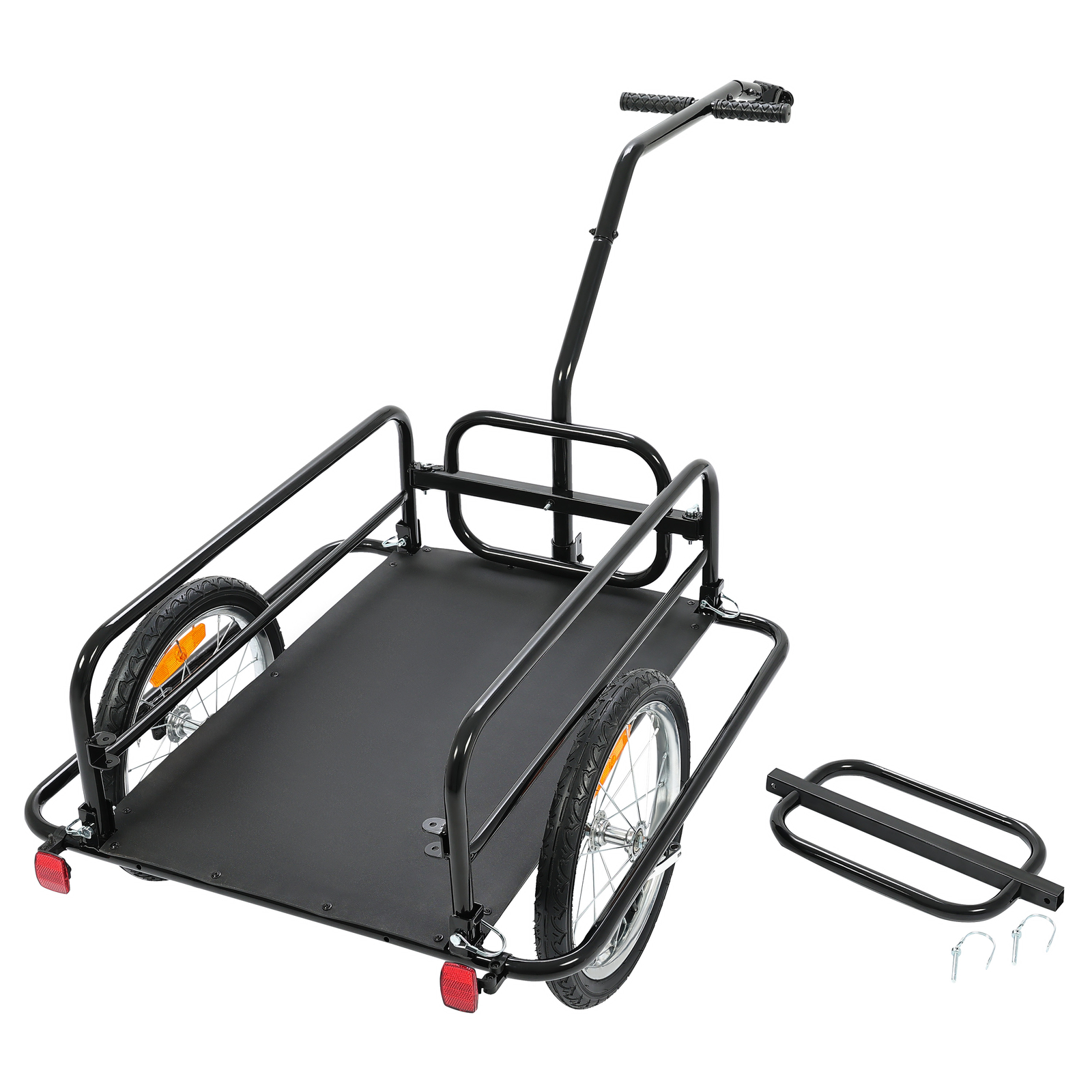 Universal Black Steel Frame Foldable Bicycle Cargo Trailer with Hitch