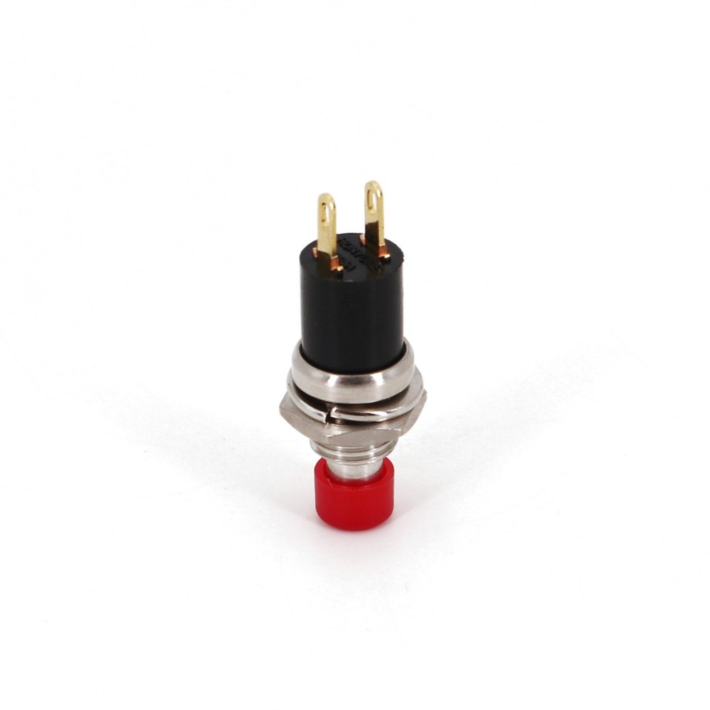 5Pcs Red PB05A 7mm 2Pin Latching ON-OFF Normally Open Mini Push Button Switch