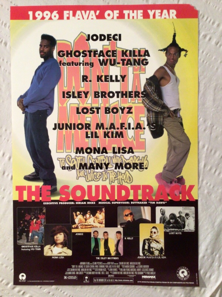 Don’t Be A Menace 1996 Promo Poster Ghostface Killah Wu-Tang Clan Rap Hip Hop