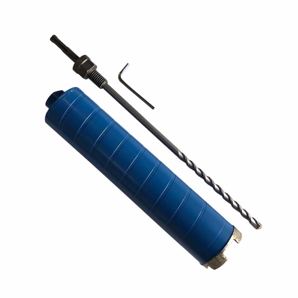 2-1/2" Dry Diamond Core Bit with SDS Plus Pilot Bit Adapter, 5/8"-11 Arbor