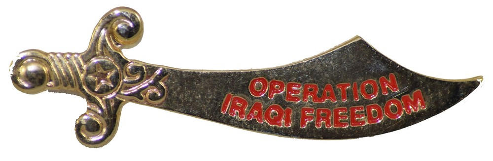 OPER IRAQI FREEDOM SWORD HAT PIN