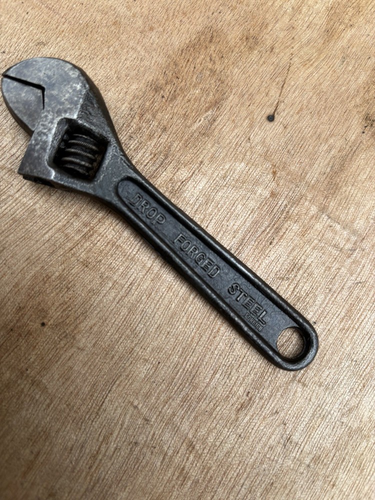 VINTAGE Foreign 4” Adjustable Spanner Wrench Spanner TOOL KIT,