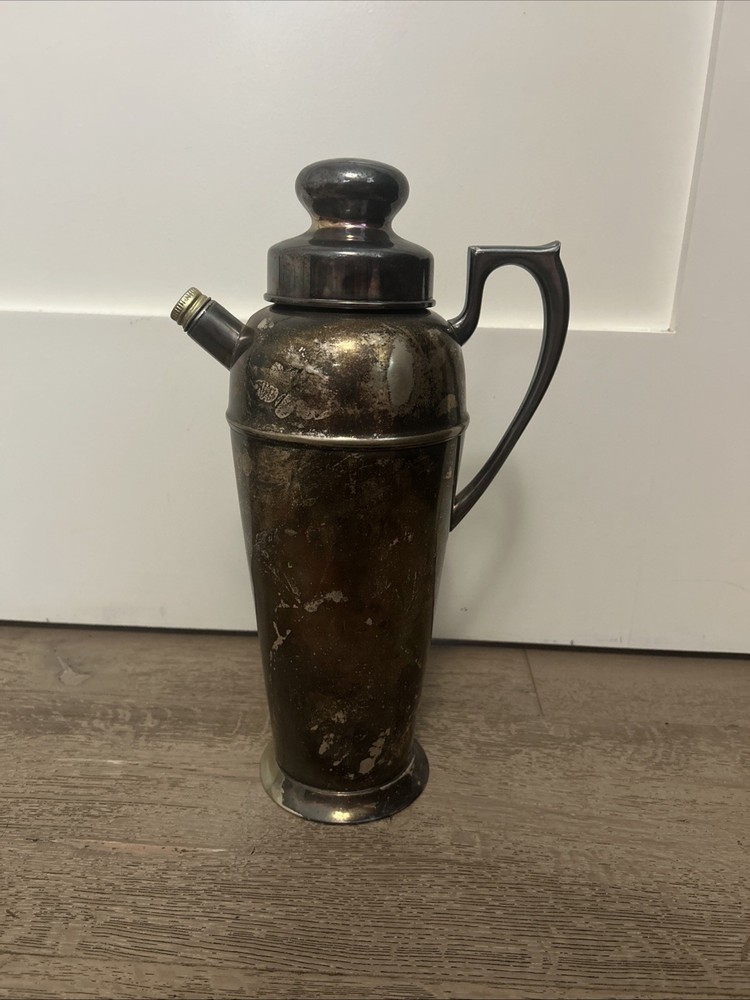 Vtg BERNARD RICE’S SONS Apollo EPNS Silver Plate Cocktail Shaker 4348 1920's