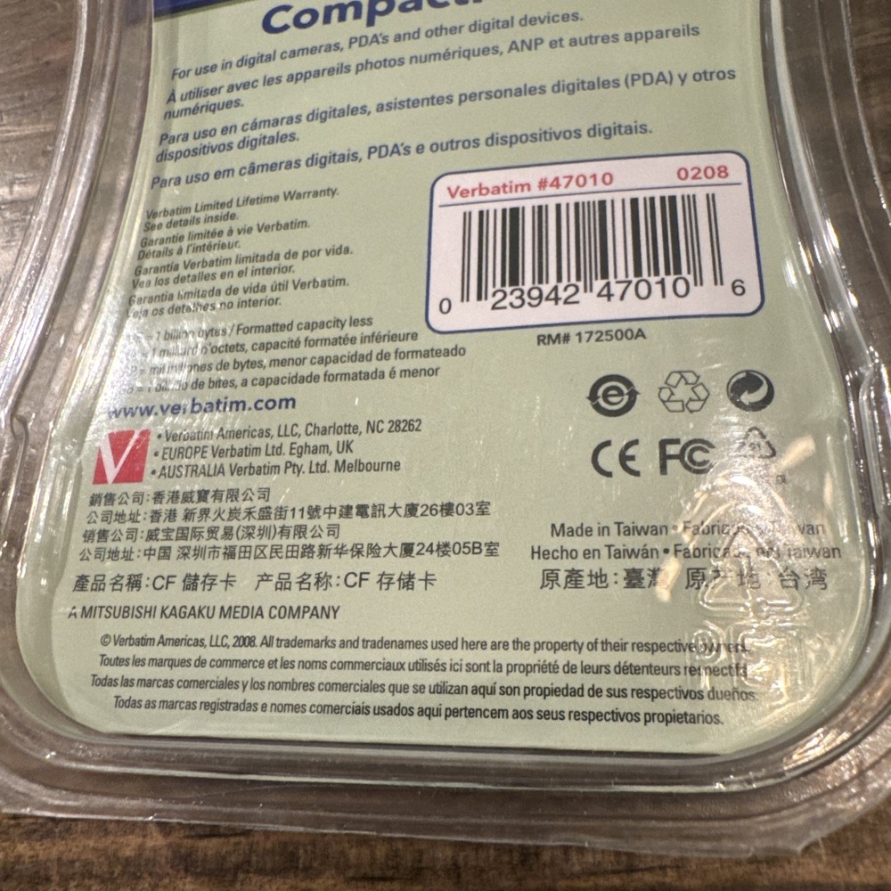 Verbatim Premium 1 GB CompactFlash Memory Card (47010)